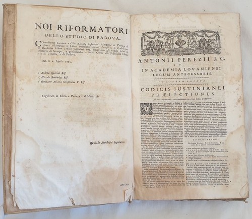 ANTONIO PEREZ PRAELECTIONES CODICIS JUSTINIANI INSTITUTIONES CODICE GIUSTINIANO - Picture 2 of 8