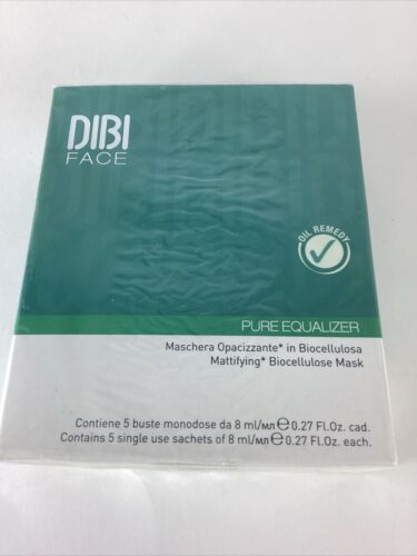 Dibi Milano Dibi Face Pure Equalizer Mattifying Biocellulose Mask Box Of 5 NEW - Picture 1 of 6