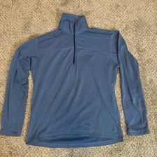 Patagonia Capilene Shirt Mens McBlue Long Sleeve 1/4 Zip Base Layer Sweatshirt