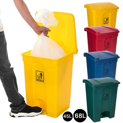45L 68L Treteimer mit Deckel, Abfalleimer Mülleimer für Haus & Küche