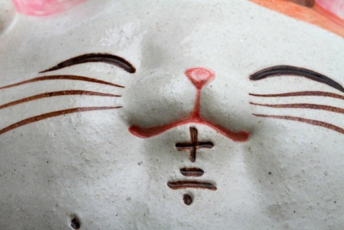 Lucky cat Japanese SETO ware porcelain Manekineko wall pendulum clock for gift - Picture 8 of 11