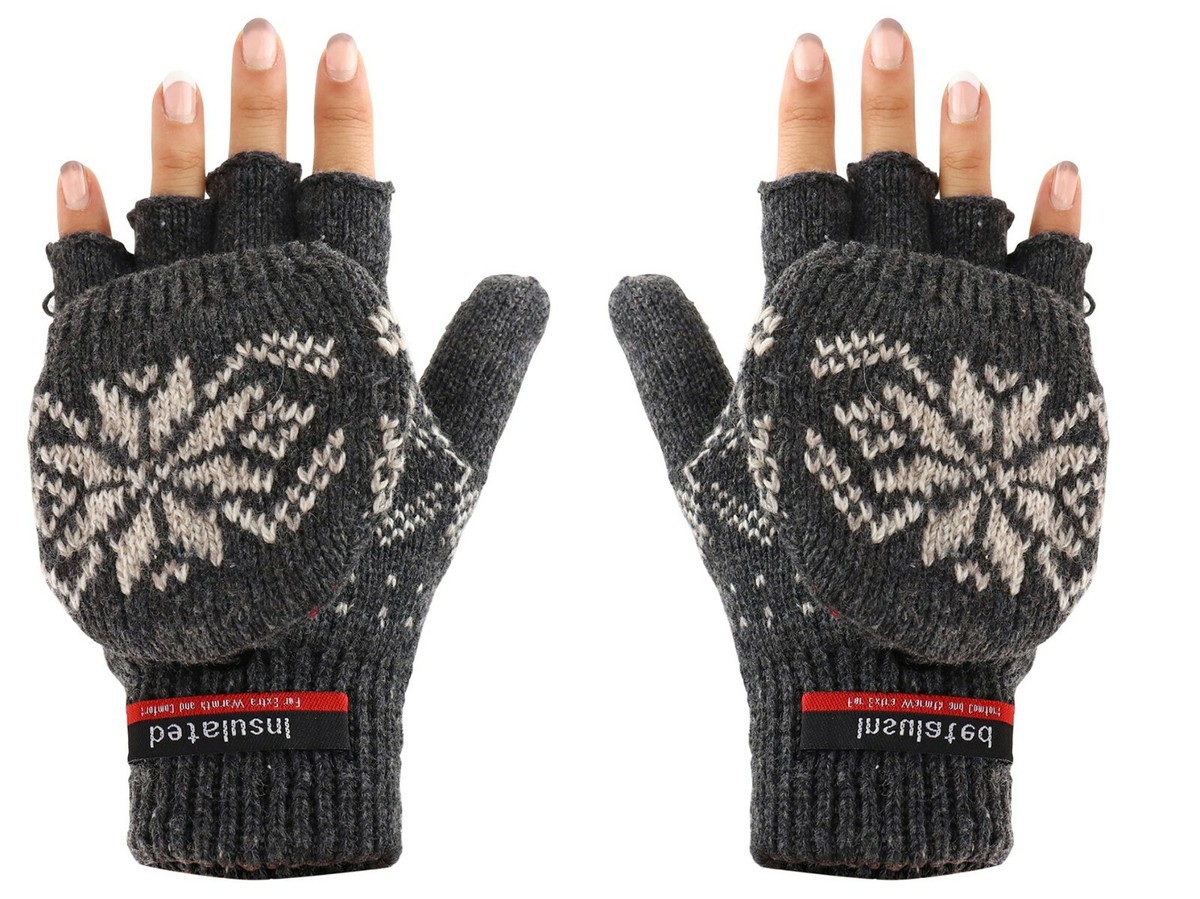 HOT Winter Gloves Best Gloves For Moving Wool Blend Snowflake