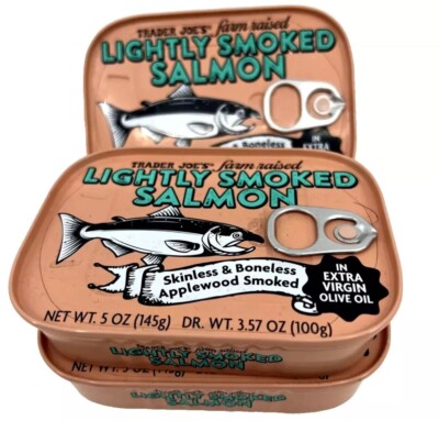 3X Trader Joe s Light Smoked Salmon 5oz In EVOO Extra Virgin Olive Oil Delicious
