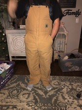 Men Berne Apparel 36x32 Brown Insulated Overalls See Description