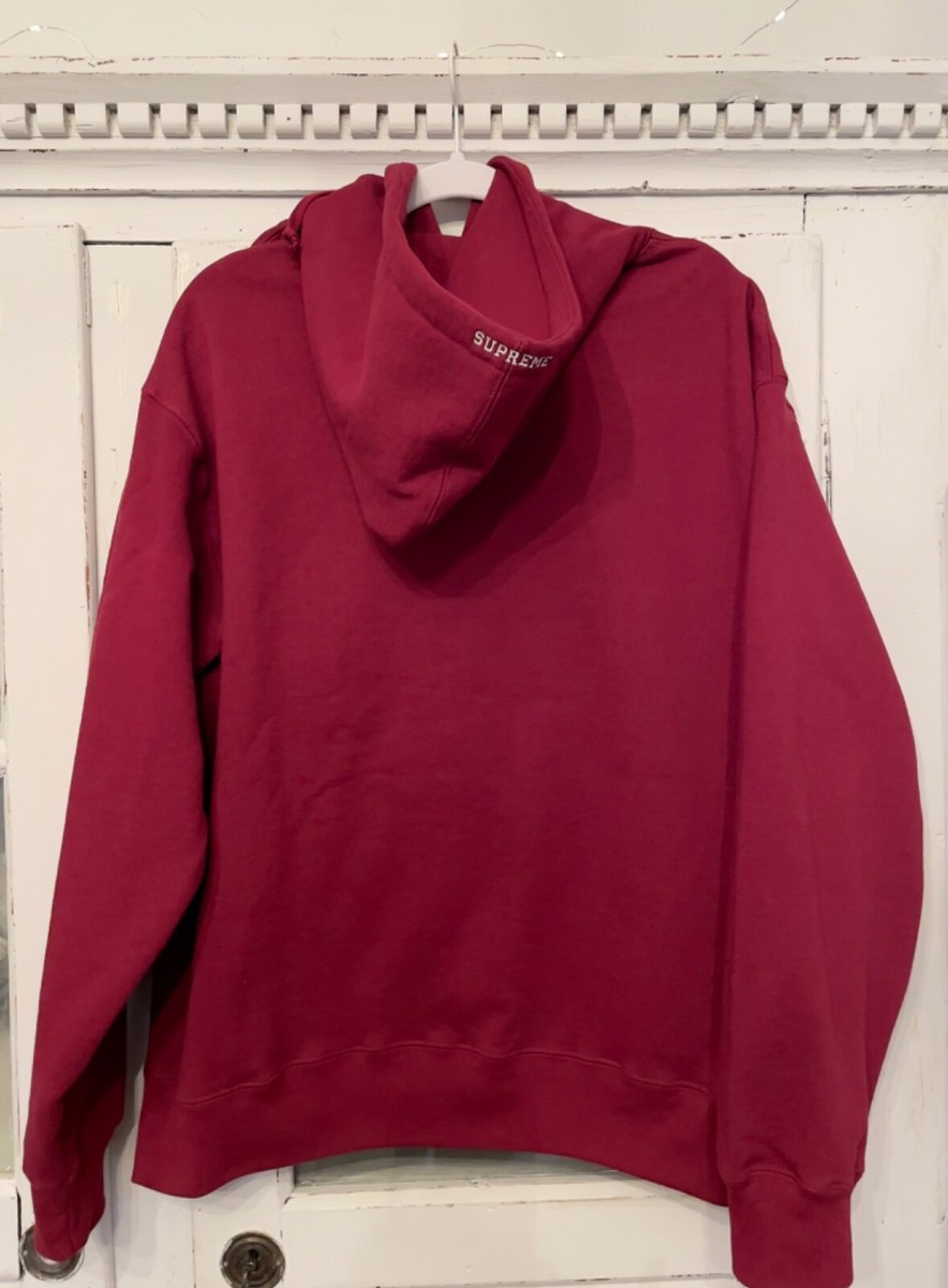 supreme kate moss hooded sweatshirt - cardinal - size large