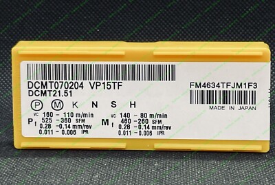 Mitsubishi Diaedge  DCMT 21.51 DCMT 070204 VP15TF Carbide Inserts (10 PCS) New