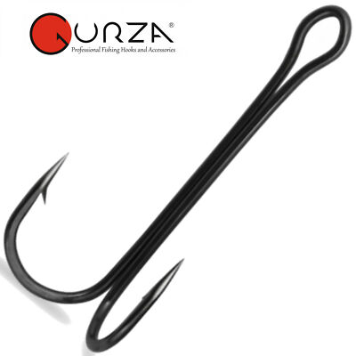 Gurza Double Hook Long Shank BN - Zwillingshaken, Angelhaken für Gummifische