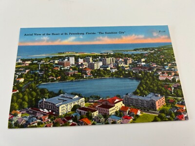 Aerial View of the Heart of St Petersburg Florida The Sunshine City Postcard