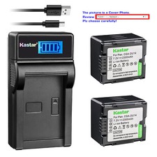 Kastar Battery LCD Charger for HITACHI DZ-BP14S DZ-GX5020 DZ-HS300 DZ-HS300A