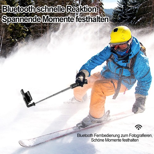 Wireless Selfie Stick Stativ mit LED Fülllicht Fernbedienung für iPhone 14 13 12 - Bild 7 von 15