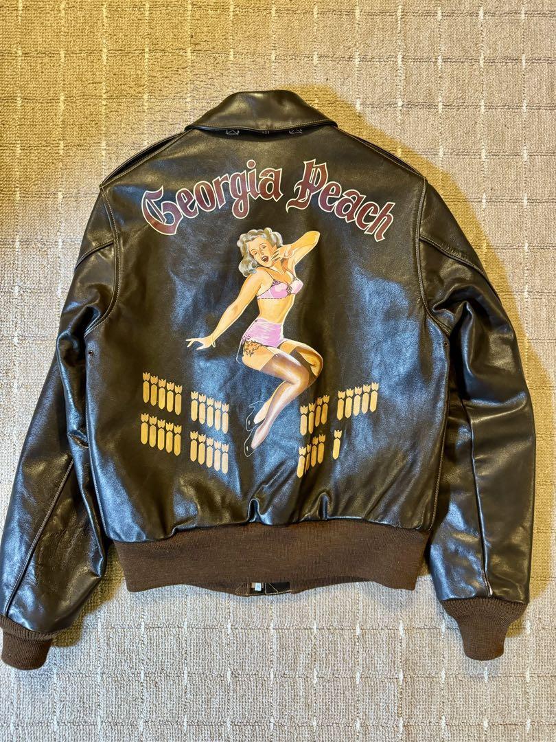 Buzz Rickson's A-2 Horse Leather Pin-up Girl Size 40 BR80212 Buzz Rickson's A-2 Horse Leather Pin-up Girl Size 40 BR80212