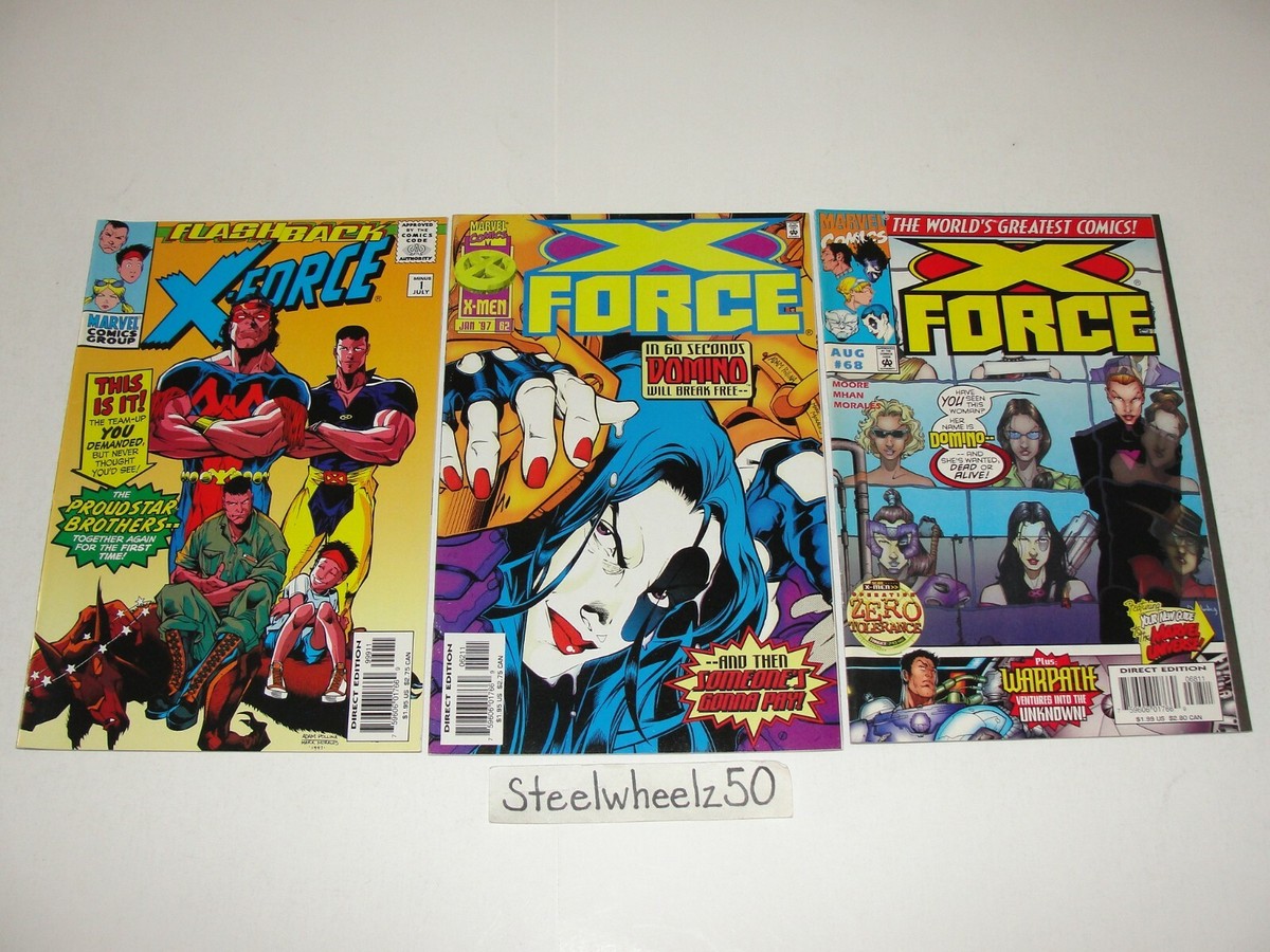 X-Force 9 Comic Lot Marvel 1997 #62 68 70 71 72 73 74 75 Minus 1
