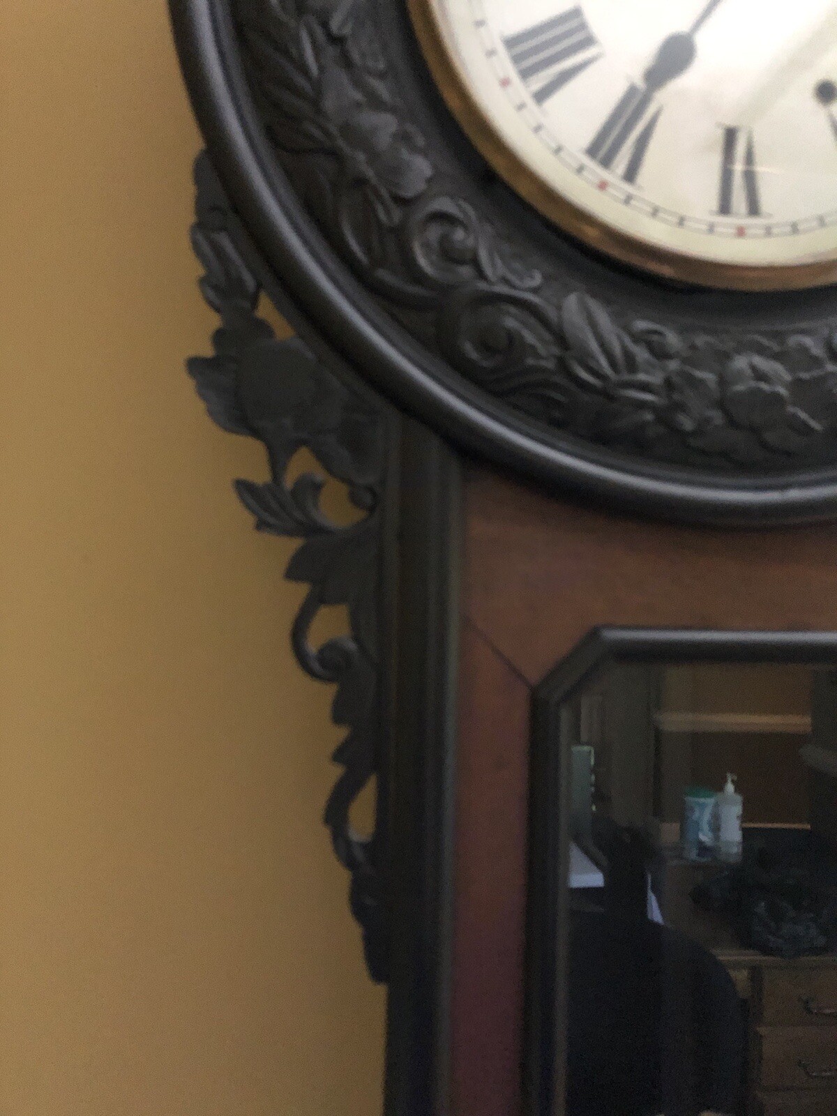 Rare Antique Circa 1900 AngloAmerican Long Drop Clock, New Haven Clock