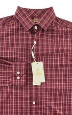 98.50 Hart Schaffner Marx Long Sleeve Performance Check Dress Shirt, Medium M