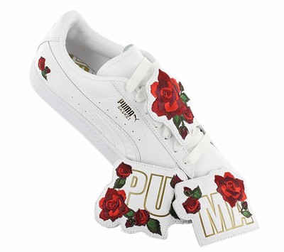 puma blanche a fleur