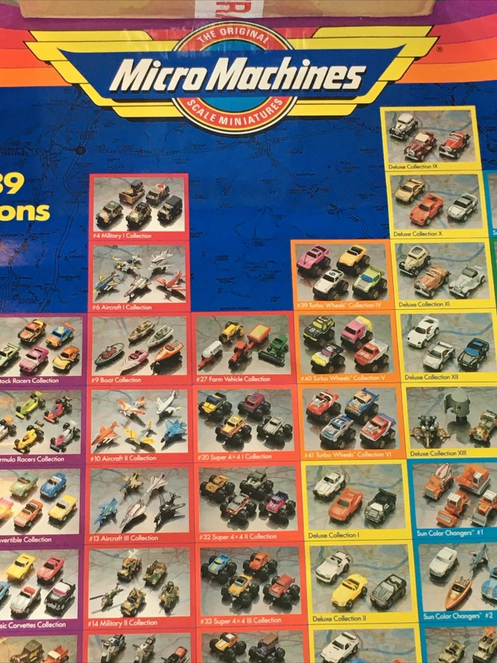Micro Machines, Galoob, RARE Poster, Collections 1989, Great Condition - Image 4 of 4