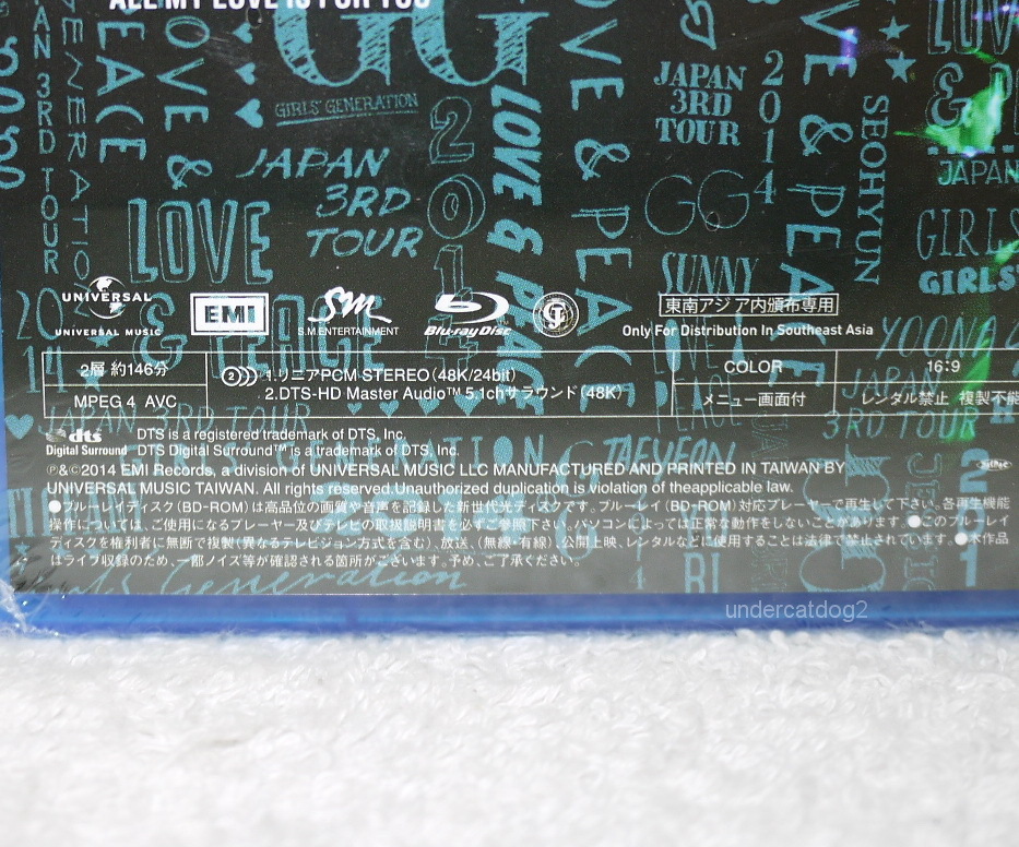 少女時代 ~LOVE&PEACE~Japan 3rd Tour [BD] Girls' Generation LOVE & PEACE Japan 3rd Tour Taiwan Blu-ray (BD