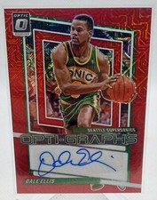 Dale Ellis 2023-24 Choice Opti-Graphs Auto Red Mojo SP - Seattle Supersonics