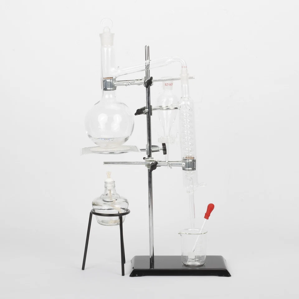 Essential Oil Distillation Kit 500ml Distillation Apparatus Lab Glassware Set - Image 3 of 4