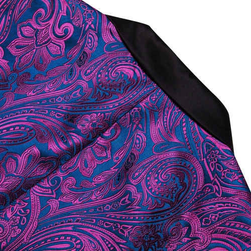 Para Hombres Floral Esmoquin Cena Chaqueta Calce Regular Chal Solapa Paisley Baile de graduación Fiesta Traje - Imagen 73 de 236
