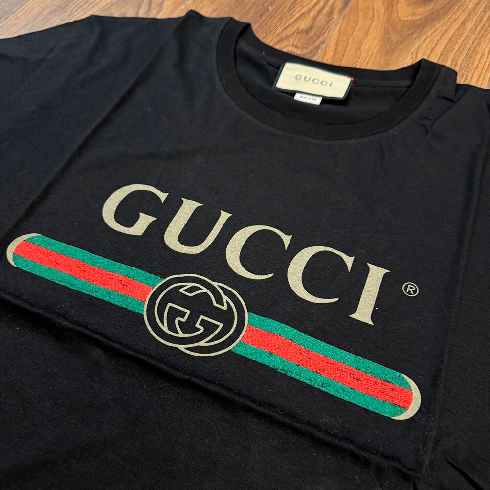 GUCCI Vintage Logo Black Men's T-Shirt Size S | eBay