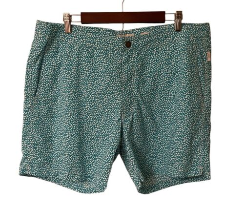 Onia Men’s Swim Trunks Aqua Teal Zip Fly Size 38 New