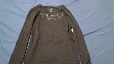 ARIZONA  JEANS NWT GIRLS SIZE 14/16 LONG SLEEVE DIAMOND TOP