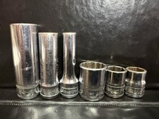 Lot Of 6 Snap-on 38 Drive Socket Set - Metric Standard Sizes