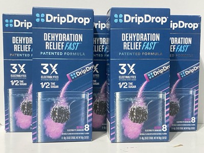 40x Drip Drop Hydration Packets Berry 8 Sticks x 5 Boxes Electrolytes BB 07/2027