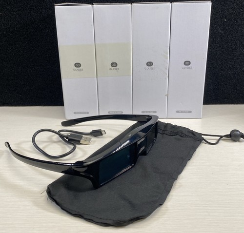 🔥4 Pack Rechargeable Active Shutter 3D Bluetooth Glasses Compatible With 3D TV - Picture 2 of 6