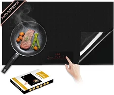 Extra Large Induction Cooktop Protector Cover Mat 20.4x30.7 Inch, Black 