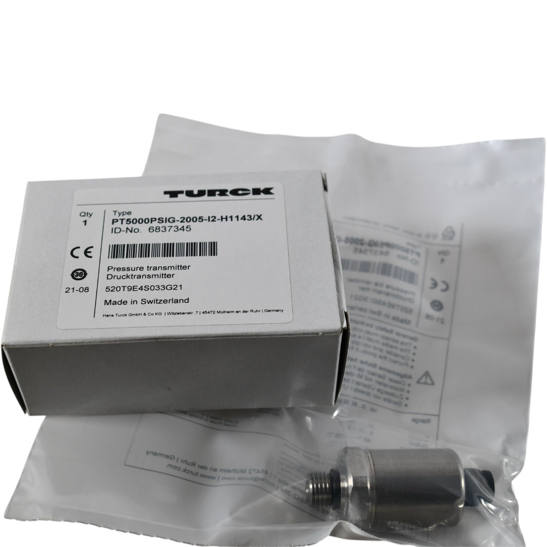 NEW Turck PT5000PSIG-2005-I2-H1143/X Pressure Transmitter Transducer 6837345