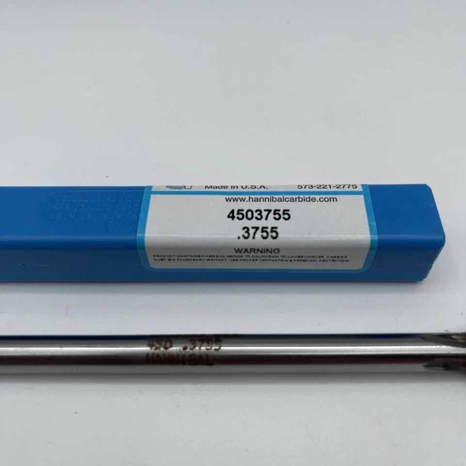 Herramienta de carburo Hannibal .3755" 4503755 escariador de mandril con punta de carburo 35% de descuento OEM Foto 3 de 4