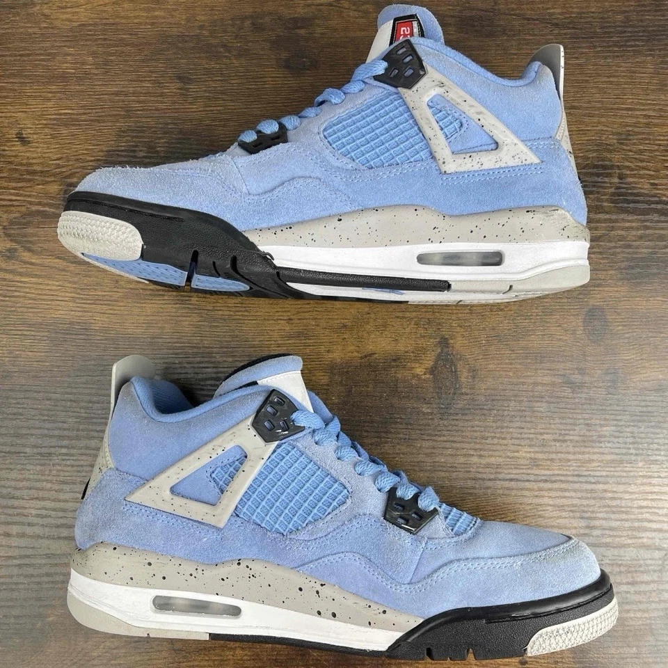 Jordan 4 Retro Low University Blue Size 7 GS / 8.5W 408452-400 Youth Shoes Rare - Image 4 of 4