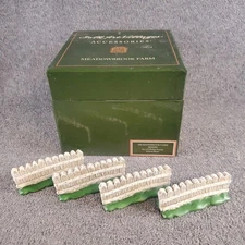 Vintage 1996 Folk Art Villages Meadowbrook Farm 4 Picket Fences 30010999