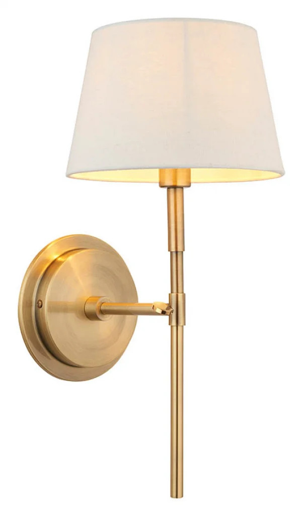 Wall Light Brass Rennes Antique Ivory Endon 103355