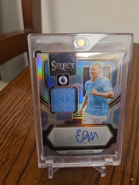 Erling Haaland 2023-24 Select Premier League Silver Prizm Patch Auto #AM-EH