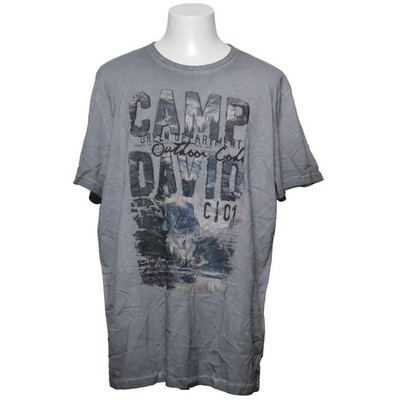 Camp David, T-shirt, Größe: 3XL, model: outdoor code green, Grau, Baumwolle #QAY