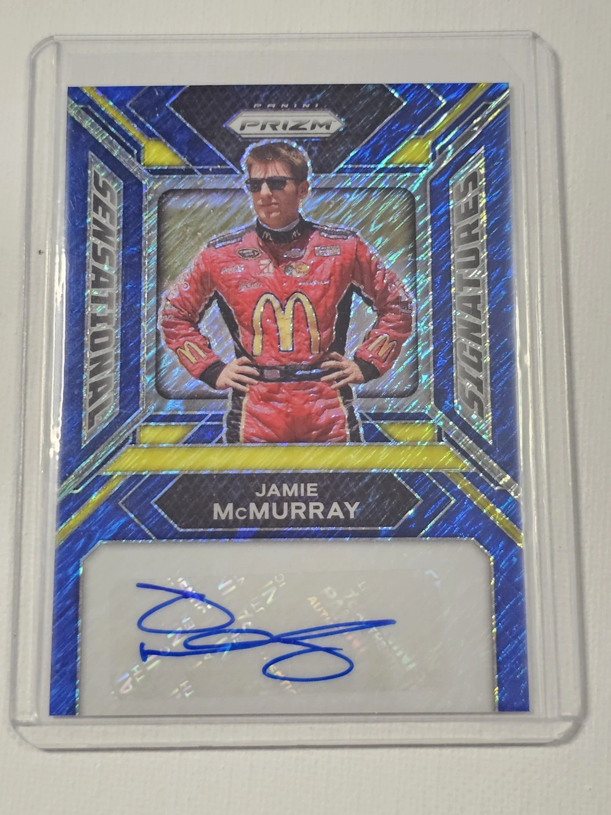 2024 Prizm Racing NASCAR # 2/4 Jamie McMurray FOTL Blue Shimmer Signatures