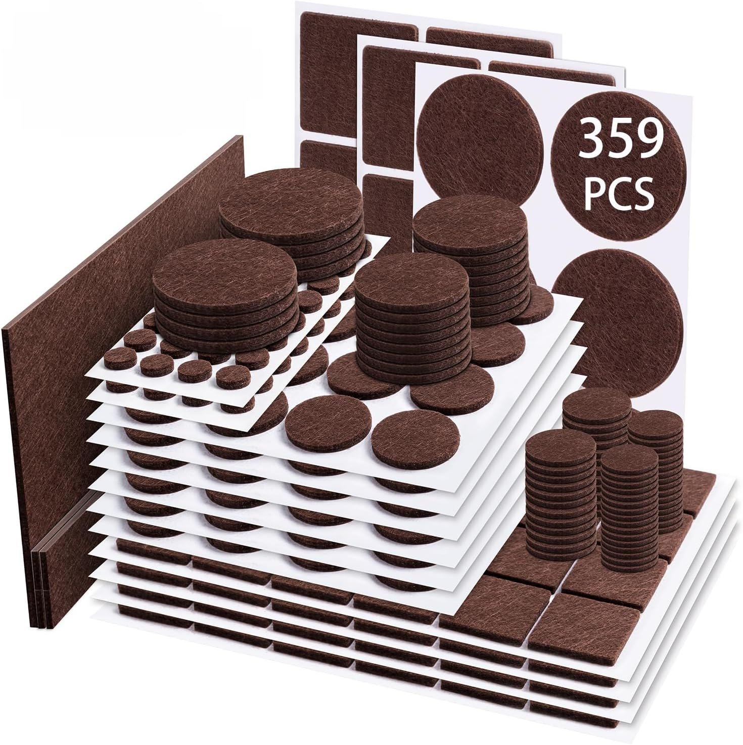 Felt Furniture Pads for Hardwood Floors 359 Pieces, anti -Scratches Floor Protec