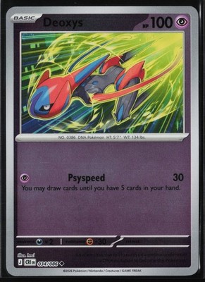 Deoxys - ME04: Chaos Rising 034/086 - Pokemon TCG - Uncommon Reverse Holo