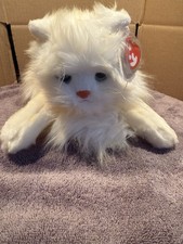 2001 Ty Classic Plush - PEACHY the White Persian Cat 15" NWTs Stuffed Animal Toy