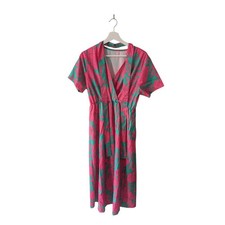 Shein V-Neck Wrap Style Midi Dress Size Large