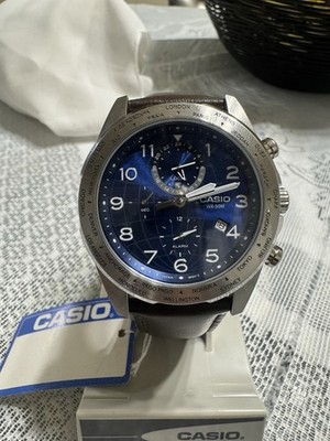 CASIO MTP-W500L 1AV  World Timer Blue Dial- Ver Rare