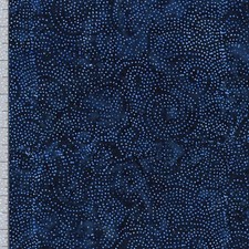 TONGA Batik Fabric Patriot Pride Cosmic Sky Dot Blue Timeless Treasures YARD