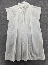 Cooperative Dress Womens Medium White Button Front Urban Outfitters OB578611