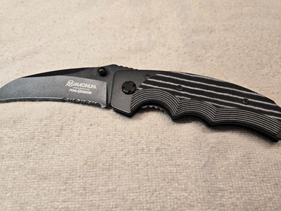 Vintage Boker Magnum Pohl Design Karambit Folding Knife AUS-8