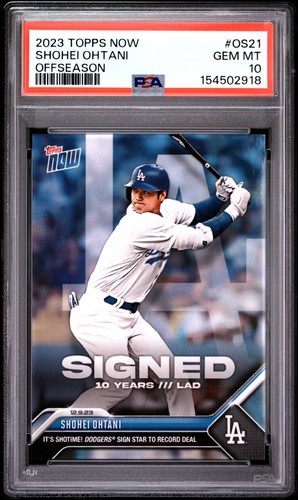 2023 TOPPS NOW OFFSEASON #OS21 SHOHEI OHTANI PSA 10