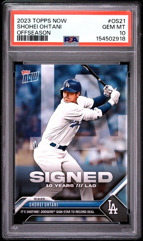 2023 TOPPS NOW OFFSEASON #OS21 SHOHEI OHTANI PSA 10