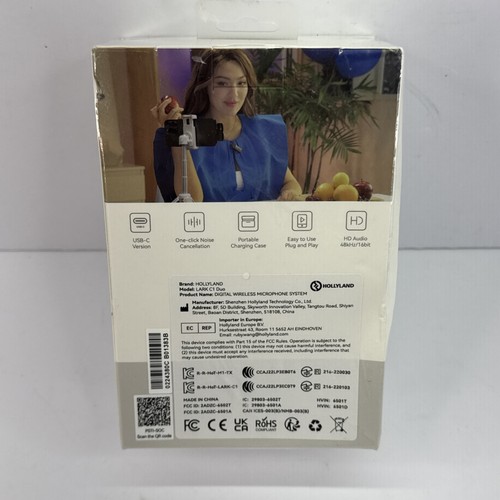 Hollyland Lark C1 Wireless Lavalier Microphone USB Type C (FACTORY SEALED) - Picture 2 of 3